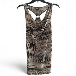 Y2K Dots Women’s Brown & Silver Metallic Size L